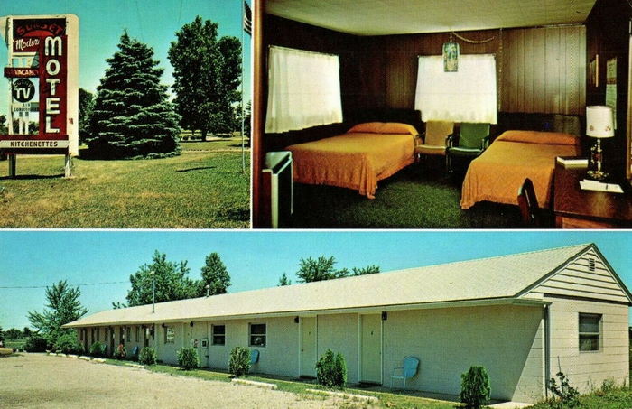 Sunset Motel - Old Postcard (newer photo)